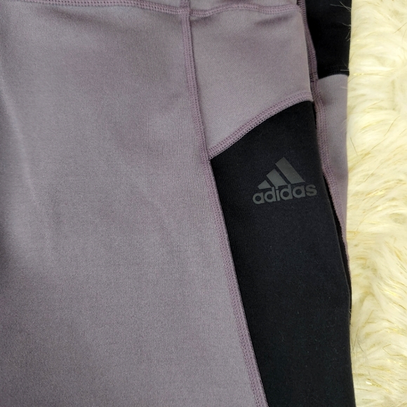 Adidas Climalite High Rise Classic Stripe Capri Leggings - Picture 5 of 7